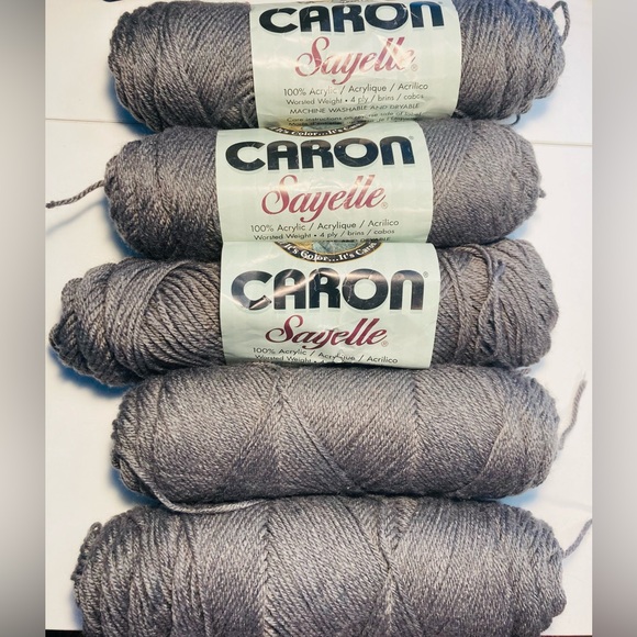 Caron Other - 5 Skeins! Caron Sayelle Gray Yarn Bundle DK GREY 0364 color #53811